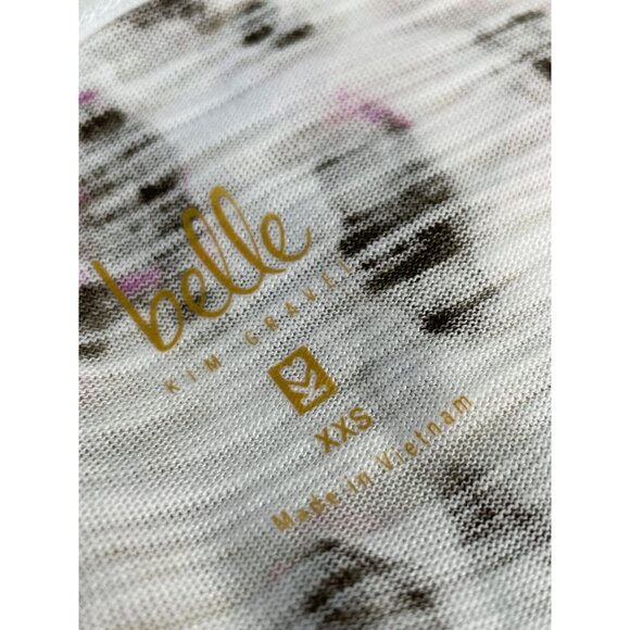 Belle by Kim Gravel Slub Knit Safari Short Sleeve T Shirt Womens XXS Lilac NEW - Picture 3 of 6